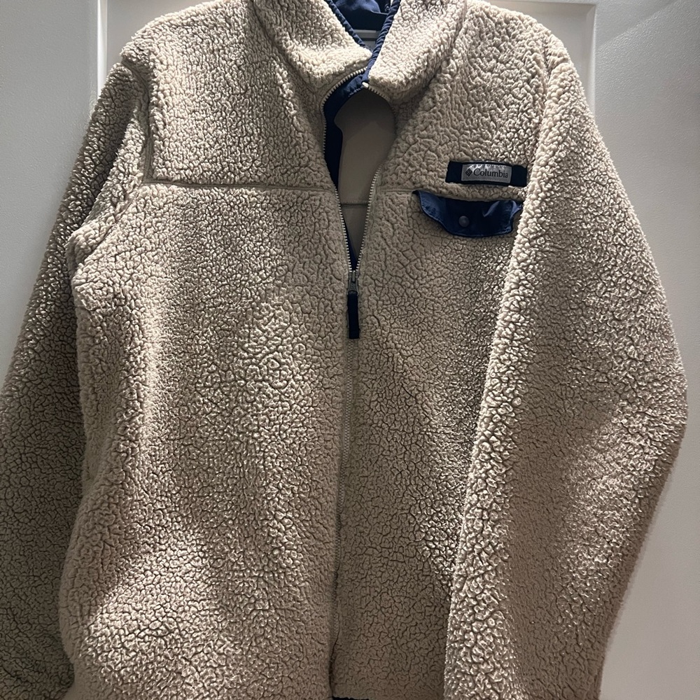 Columbia Men's Tan Sherpa Fleece Jacket